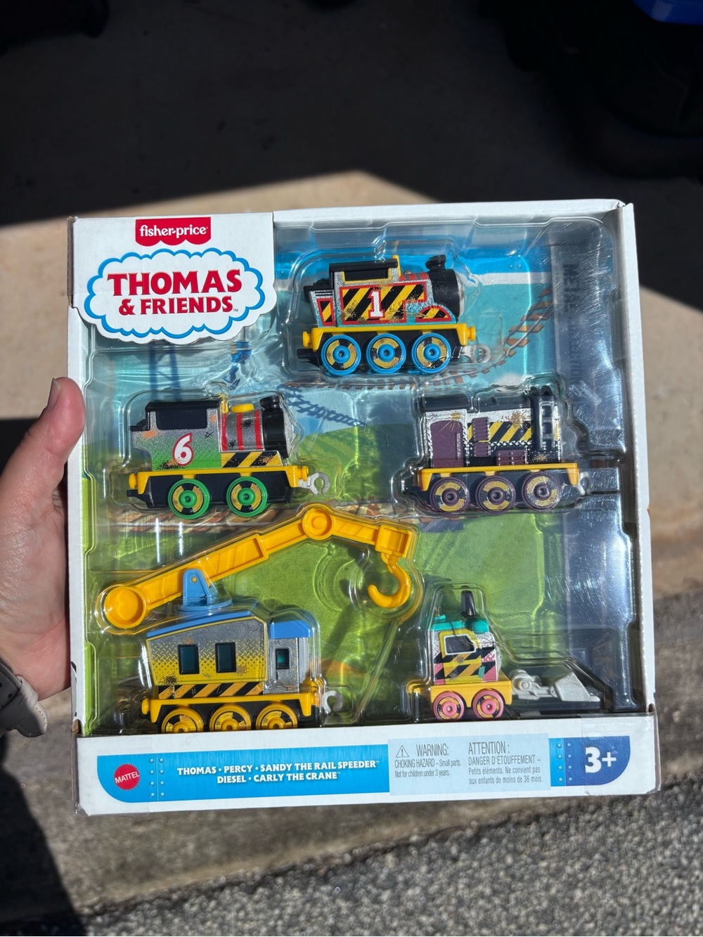 Fisher-Price Thomas & Friends Yellow, Blue and Black Construction Train Set